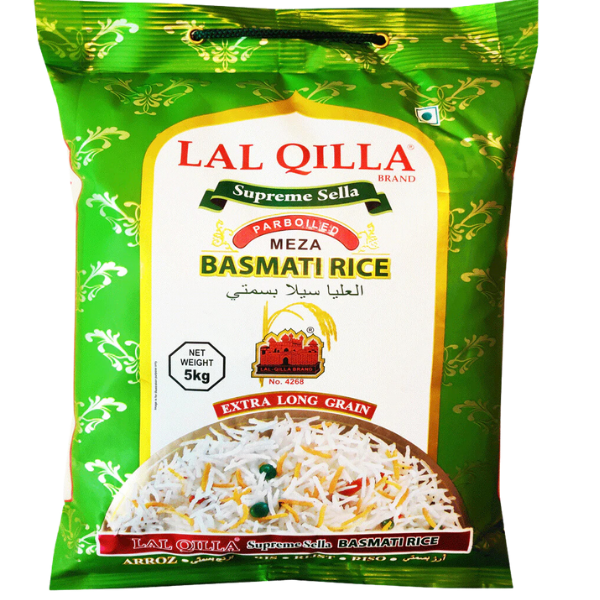 Lal Qilla Supreme Sella Parboiled Basmati Rice XL grain - 5 kg