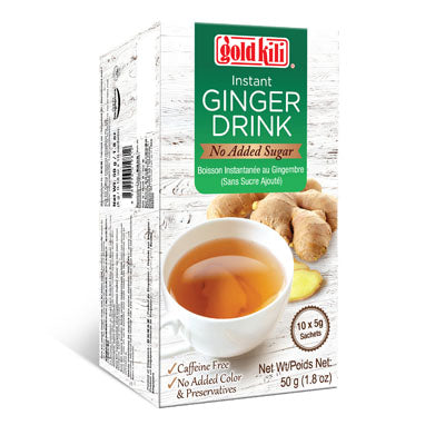 Instant Ginger Drink No Sugar Added - 10 Bags