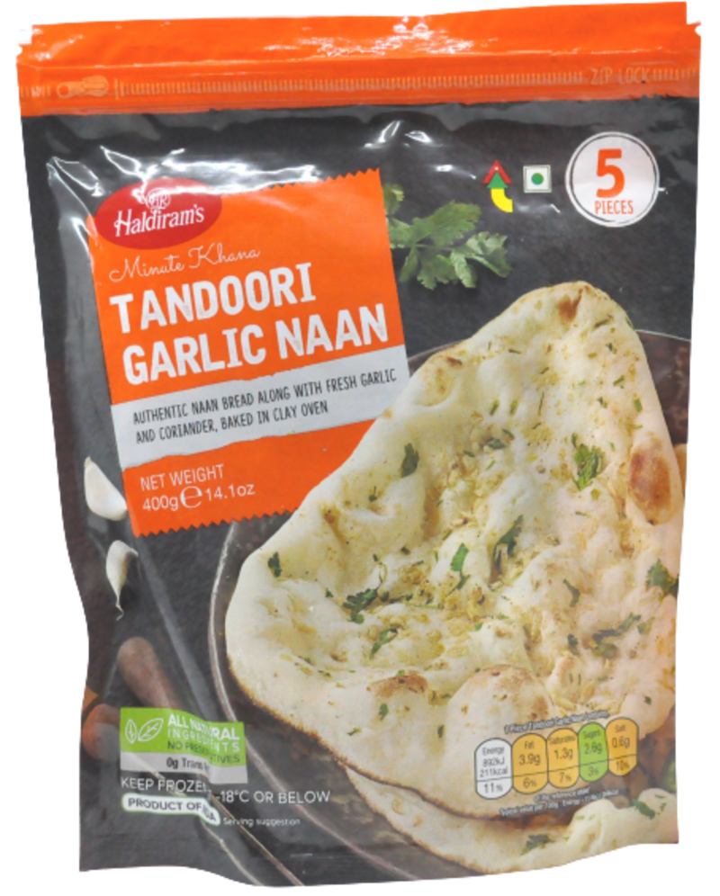 Tandoori Naan Garlic 16 pcs - 1.28 Kg