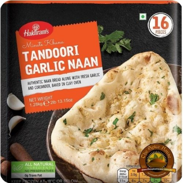 Tandoori Naan Garlic 16 pcs - 1.28 Kg