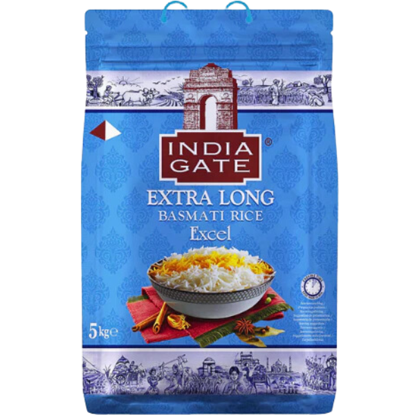 India Gate Excel Extra Long Basmati Rice - 5 kg