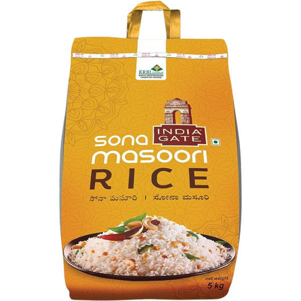 India Gate Sona Masoori Rice - 5 kg