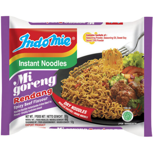 Indomie Instant Noodles Mi Goreng Rendang - 80 g