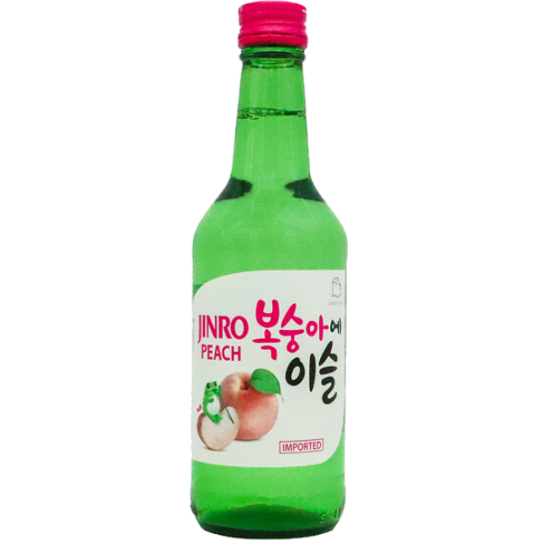 Jinro Chamisul Soju (Peach) - 350 ml Alcohol 13% Vol