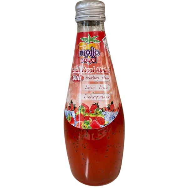 Mojjo Royal Basil Seed Drink Strawberry - 290 ml