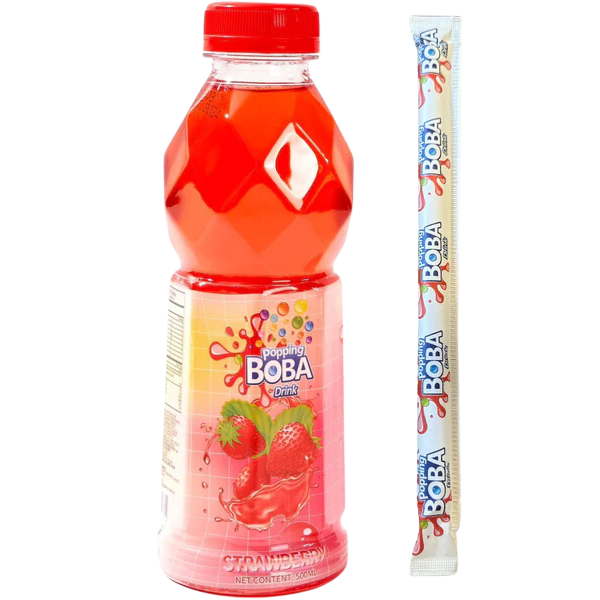 Popping Boba Strawberry Drink -  500 ml