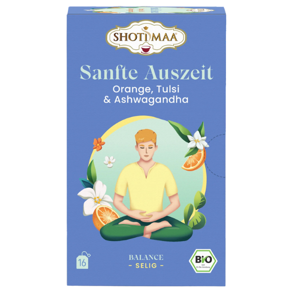 Sanfte Auszeit - Organic Orange, Tulsi & Ashwagandha Infusion - 16 teabags