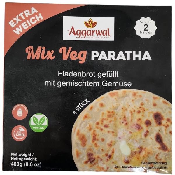 Mélange Veg Paratha prêt à manger - 400 g (4 Pcs)