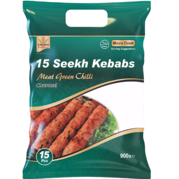 Crown Green Chilli Meat Kebab - 900 g