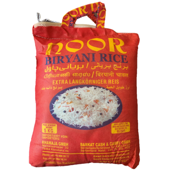 Noor Biryani Extra langkörniger Reis - 5 kg