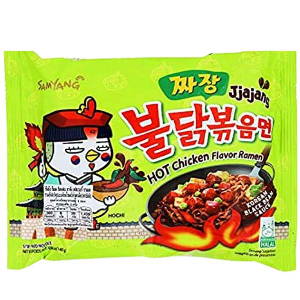 Jjajang Hot Chicken Ramyeon (Huhn + schwarze Bohnensauce) - 140 g