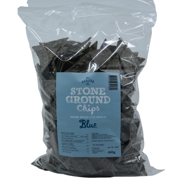 Tortilla Chips Stone Ground - Blue - 200 g
