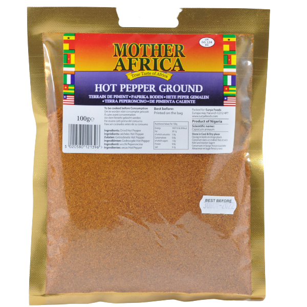 Hot Pepper Ground Mother Africa - 100 g