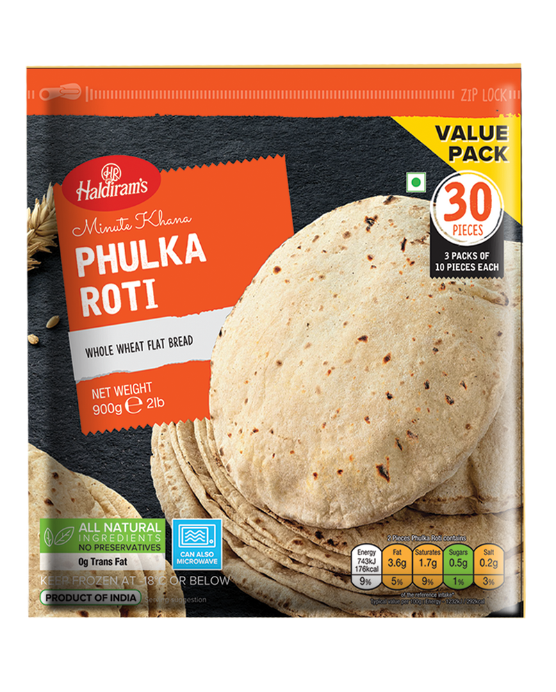 Home Style Chapatti / Phulka Roti Family Pack 30 pcs