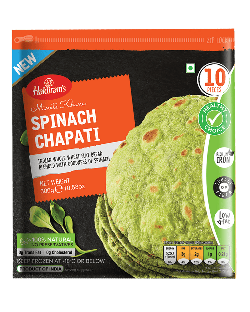 Spinach Roti 10 Pcs - 300 g